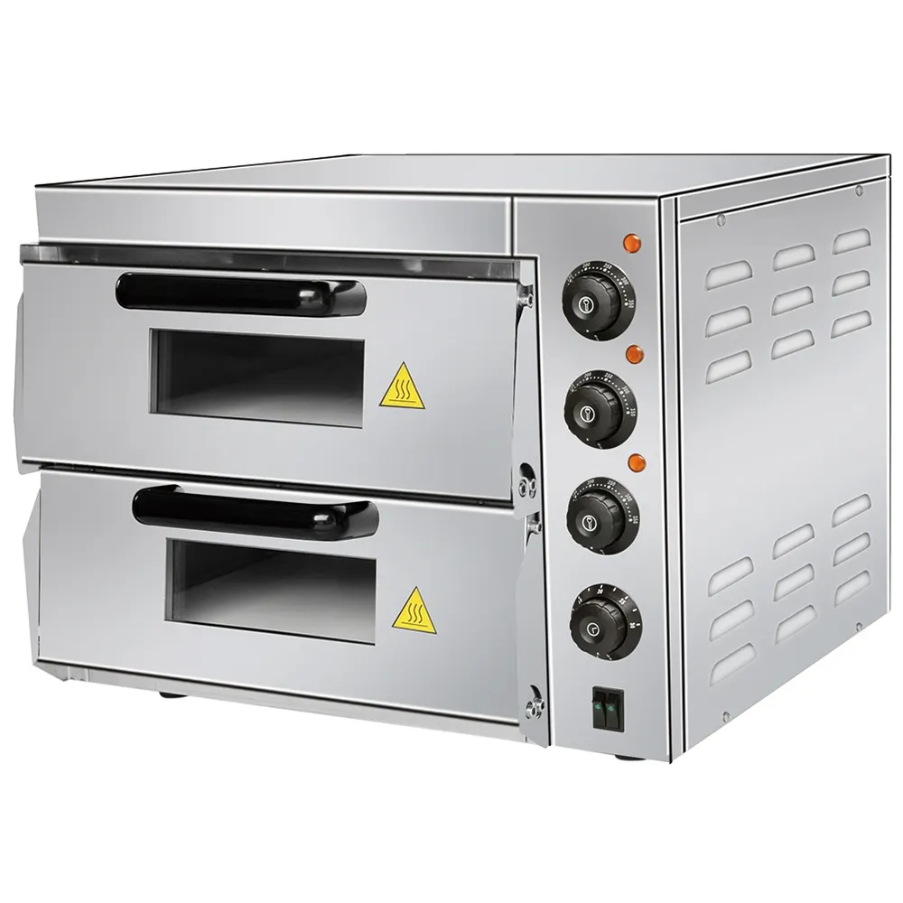 Horno comercial para restaurantes, máquina eléctrica para horno de Pizza, HEP-2ST, gran oferta