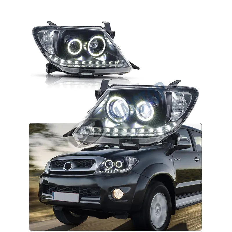 Maictop accesorios de coche RHD Facelift delantero LED Faro delantero para Hilux Vigo 2005 2006 - 2010 2011