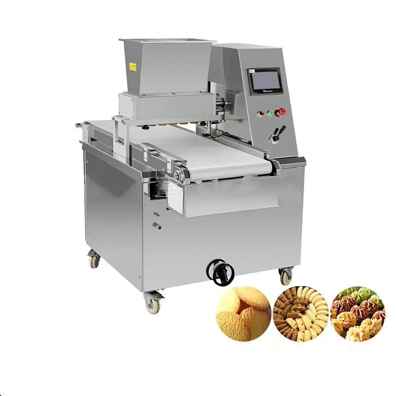 Máquina comercial de moldagem de biscoitos totalmente automática, linha de produção de biscoitos, máquina de moldagem de massa macaron