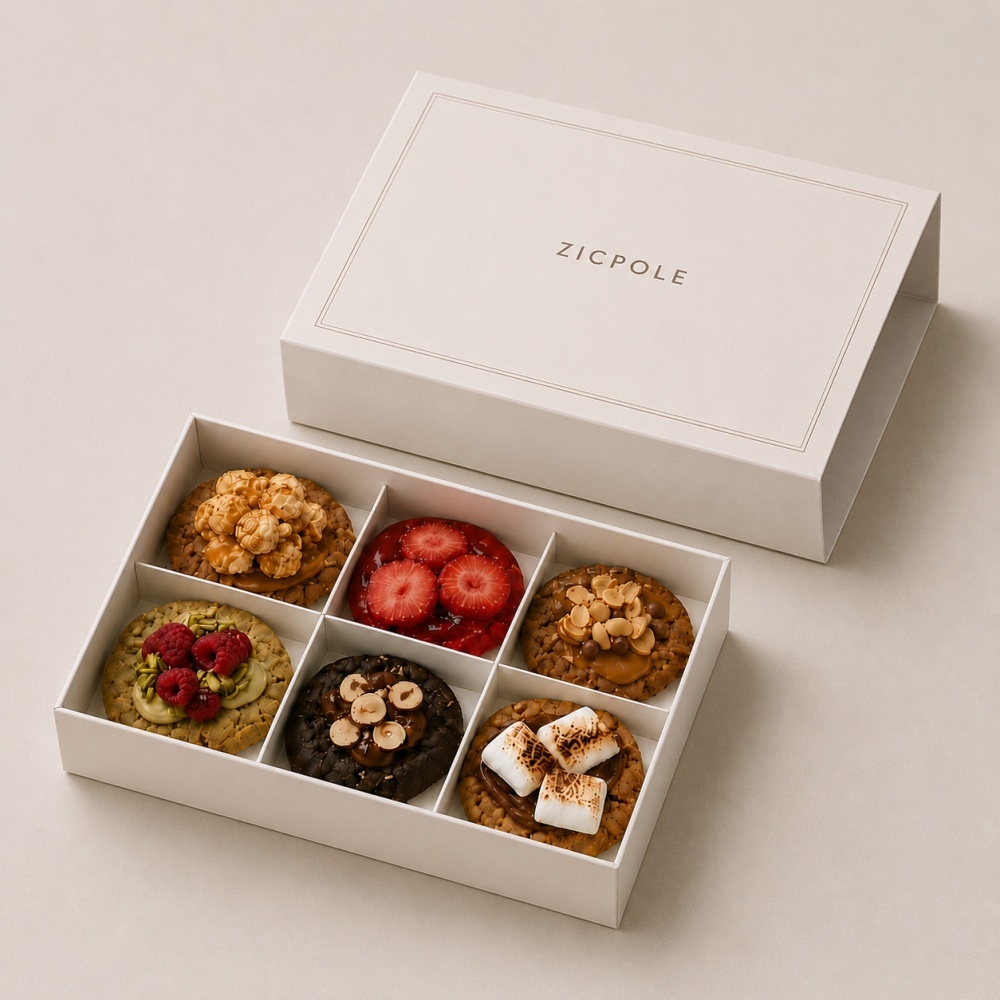 Caja de gaveta para 6 galletas