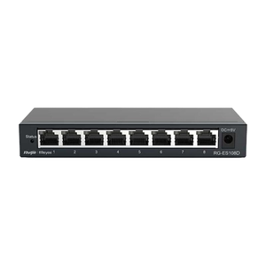 Ruijie Reyee RG-ES108D 8-Port 100Gb PoE SNMP QoS VLAN istiflenebilir özellikleri ile yönetilmeyen ağ anahtarı stokta! - Product Image 1