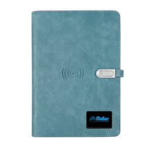 Power Bank <strong>Note</strong> Book A5 LEATHER Diary <strong>Notebook</strong> Cover <strong>with</strong> Wireless Charger Custom Led logo Different Light <strong>Color</strong> Flash Notepad - Product Image 1
