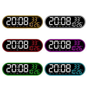 LED Groß anzeige Atem licht Datum Tag Temperatur Timer Digitale Wanduhr mit Fernbedienung für Fitness studio und Büro - Product Image 5