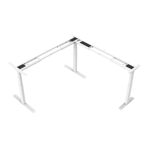 L形双电机电动升降书桌可站立高度可调书桌，适合简约办公 - Product Image 1