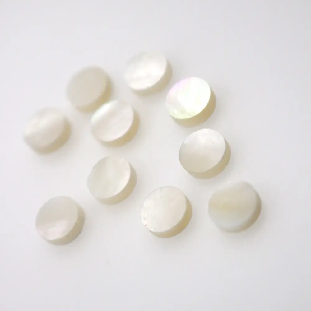 Toutes les tailles 6mm,5.0mm,4.0mm,3.0mm,2.0mm matériel de bricolage marqueur de guitare décoration perles blanches points de coquille pour touche