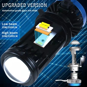 Canbus Biled araba Led kafa lambaları ampuller H4 H7 110W 11000LM Biled H4 Mini Led projektör Lens evrensel araçlar Mini LED lensler - Product Image 3