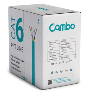 Fonksiyonel testi geçmek/CAM BO PFT serisi ağ kablosu bakır katı telli Utp Cat6 kapalı dış mekan kablosu 305m/rulo 100m/rulo - Product Image 2