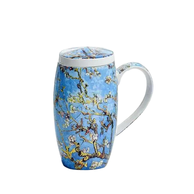 Amour bleu sous un arbre à fleurs d'abricotier