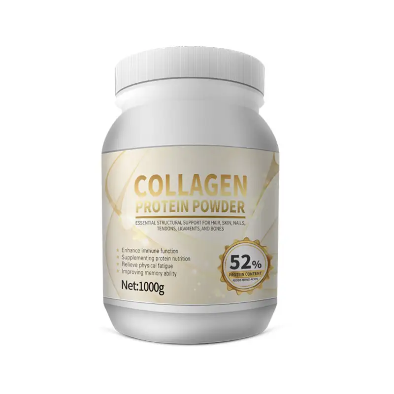 Polvo de colágeno de marca personalizada para mejorar la memoria, aliviar la fatiga física, polvo de proteína de colágeno