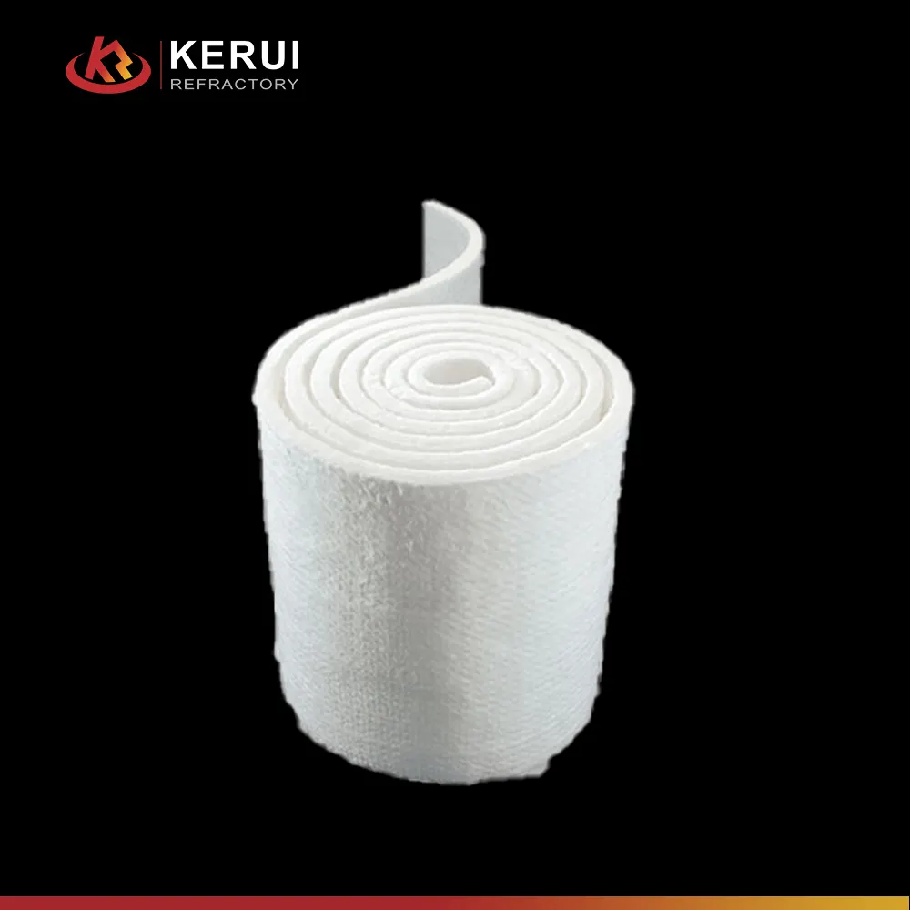 KERUI Soft And Plastic Thermal Insulation Ceramic Blanket With Aluminum Fiber For High Temperature Furnace