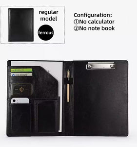 Многофункциональный держатель для бизнес-менеджера A4, кожаная папка для портфолио, съемные записные книжки, кольцо-папка с калькулятором - Product Image 3