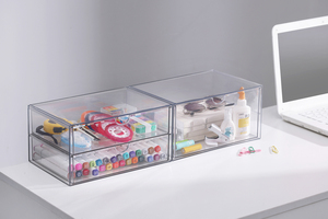 Hộp đựng đồ nhựa PET trong suốt, dùng để đựng mỹ phẩm, bút, để bàn, bán sỉ - Product Image 2