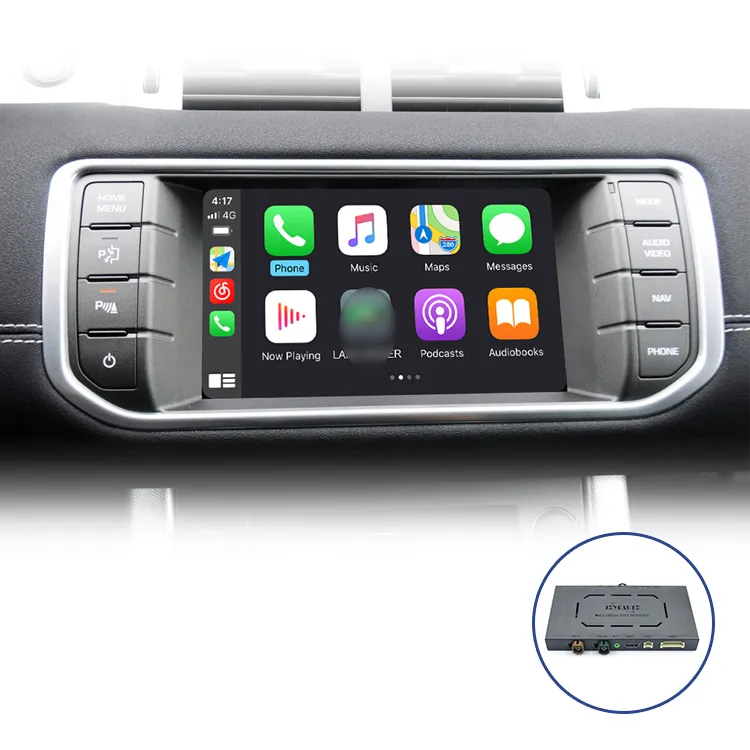 JoyeAuto multifunções interface carplay sem fio para Range Rover Evoque Android Auto suporte frontal/traseira câmera