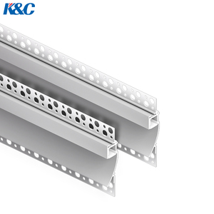 KC yüksek kaliteli tavan alçıpan LED gömme profil alüminyum kanal sıva LED alüminyum profil - Product Image 1