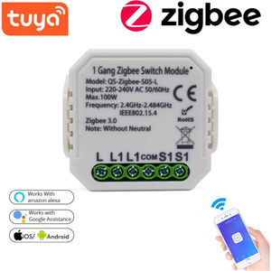 Умный модуль переключателя Zigbee, 1 клавиша, без нейтрального переключателя, с поддержкой беспроводной сети Zigbee2MQTT, Alexa, Google Home - Product Image 2