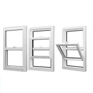 アメリカスタイルホワイトUPVC/PVCプロファイル垂直プッシュアップおよびダウンスライディングオープンシングルダブルハングウィンドウ - Product Image 5