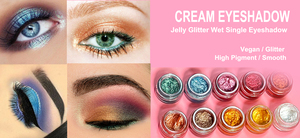 חלק יחיד מט eyeshadow עם לוגו גבוה פיגמנט פרטי תווית צללית חמוד נצנצים צללית קרם