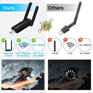 USB3.0双频1300Mbps无线适配器蓝牙4.2台式/笔记本电脑外部网卡接收器/发射器 - Product Image 3