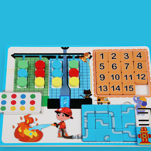 儿童学前学习玩具配色逻辑游戏3合1木制四色游戏 - Product Image 4