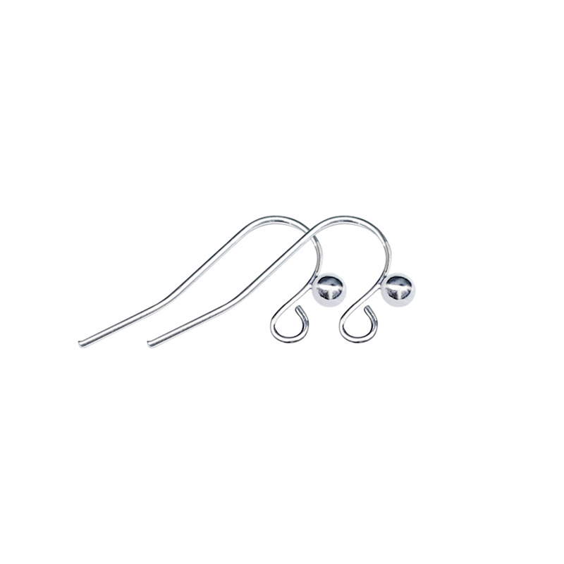 Crochet d'oreille boule brûlée en argent 3.0