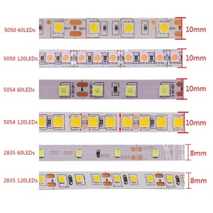 高品质SMD5050 RGB发光二极管条形灯12V/24V 60/120发光二极管智能环境带遥控高流明IP65 RGBW RGBWW - Product Image 2