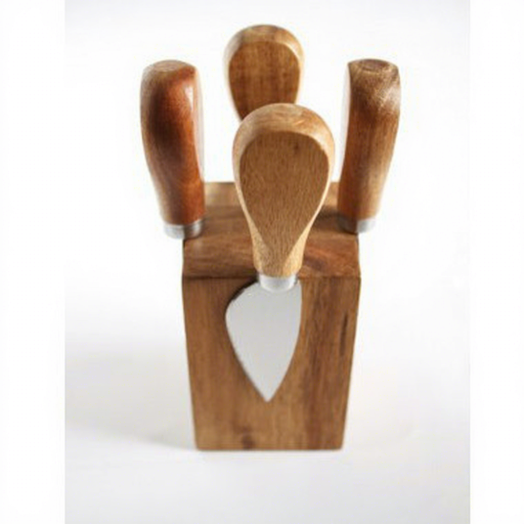 Porte-outil marron avec outils de coupe - carré