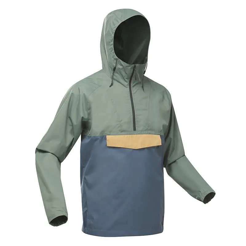 Veste de pluie à capuche imperméable pour hommes, veste d'extérieur coupe-vent coupe-vent pour vélo