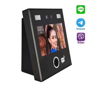 Sistema de control de acceso a la puerta de asistencia de tiempo de reconocimiento facial y de huellas dactilares AI con terminal de reconocimiento facial opcional RS485