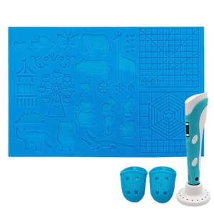ODM & OEM-alfombrilla para bolígrafo de impresión 3D, estera de dibujo mágico para niños, estera de silicona de diseño 3D con 2 protectores de dedos - Product Image 5