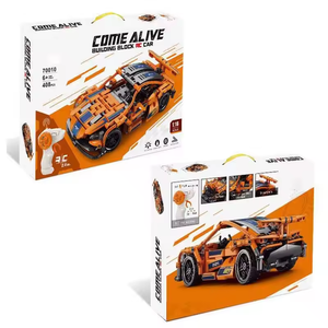DF 408 adet eğitim Rc oyuncaklar blok monte süper spor uzaktan kumanda yapı taşları sürüklenme araba çocuklar için oyuncak - Product Image 1
