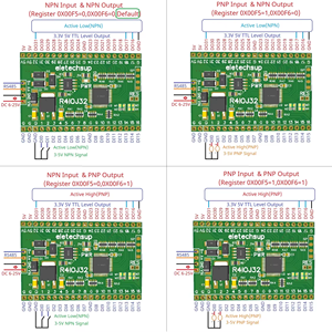DC 5V 12V 24V 32CH RS485 2.54毫米引脚核心板Modbus Rtu输入输出控制PLC HMI远程IO扩展板R4IOJ32 - Product Image 1