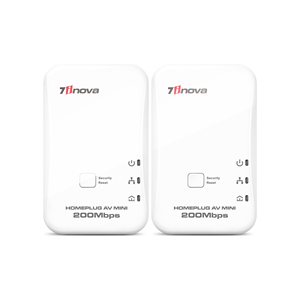 7inova Internet AV200 tak ve çalıştır Wallmount Powerline adaptör kiti Internet üzerinden ağ kurmak için tak kolay kurulum - Product Image 2