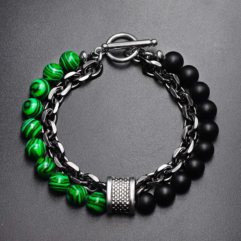 Paon vert + chaîne givrée