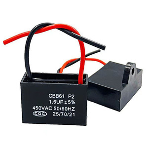 交流电容器2uf ~ 40uf 450v Cbb61双路电容器，带电线空调运行电容器中国制造商 - Product Image 4