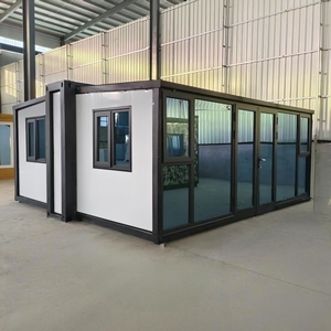 20ft 10ft 30ft 40ft çin prefabrik cep katlanır genişletilebilir konteyner ev 3 in 1 katlanabilir prefabrik ev iki oda bir salon - Product Image 2
