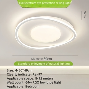 Uzaktan kumanda ile OEM Modern yuvarlak LED tavan ışık çok boyutlu akrilik kapak yatak odası/N oturma odası yeni tasarım - Product Image 3