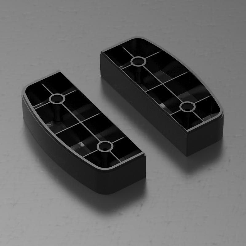 Noir-Une paire de supports inférieurs