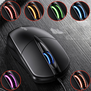 เมาส์แบบมีสายพร้อมไฟ RGB,คอมพิวเตอร์ออฟติคอลอิเล็กทรอนิกส์ขนาดเล็กเงียบบาง G2ราคาถูก - Product Image 4