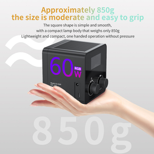 MAMEN RGB LED Video işığı 60W 13400mah Mini COB sürekli çıkış aydınlatma spot 2500K-6500K CRI 97 + 12 etkileri şarj edilebilir - Product Image 5