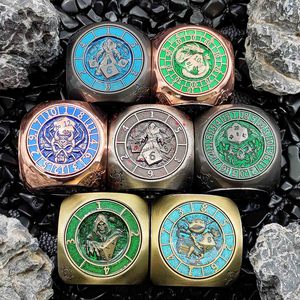 RPG DND xúc xắc quyến rũ vai trò chơi trò chơi kim loại rắn đa diện 6 mặt lăn xúc xắc Spinner - Product Image 1