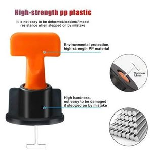Venta al por mayor de fábrica Sistema de nivelación en T Sistema de nivelación de azulejos Clips y cuñas Sistema de nivelación Clip - Product Image 6