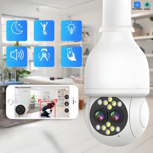 双镜头家庭安全摄像头，带6倍变焦2K WIFI PTZ夜视广角云台双向音频网络覆盖