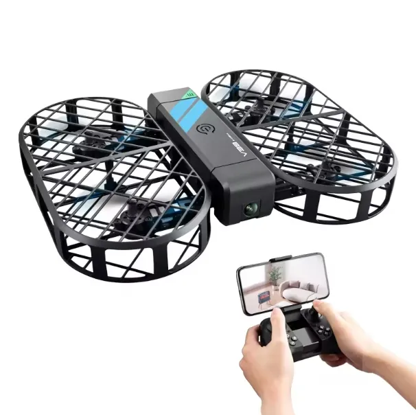Venta caliente Mini Control Remoto Portátil Mini Drone volador Cámara de avión de largo alcance Mantenimiento de altura Wifi Fpv Rc Drone juguete