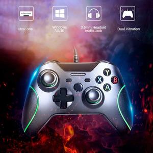 Xbox kablolu denetleyici Slim ve PC Windows 360/360, 7,8 ile uyumlu çift titreşim Turbo ile Xone Gamepad joystick için 10,11 - Product Image 4