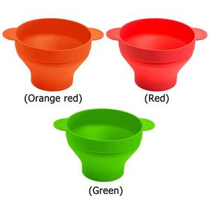 Bán Buôn Cấp Thực Phẩm Silicone Vui Bỏng Ngô Bát Với Nắp Adn Xử Lý Gấp Bỏng Ngô Xô Container - Product Image 5