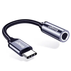 Essager tipo C a conector de 3,5mm adaptador de auriculares USB C a 3,5mm Cable auxiliar de Audio para Huawei P30 P20 Pro Xiaomi Mi 9 8 Oneplus 7 7t - Product Image 1