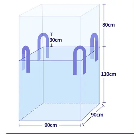 Big Bag Jumbo 1000Kg 750Kg 800Kg Bitumen Minerale Hars Asfalt Builders Jumbo Mini Skip Bag Container Bag