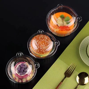 Fabrika doğrudan şeffaf plastik ambalaj kutusu kapaklı plastik menteşeli gıda kabı tatlı To-Go, meyve, ekmek, pasta - Product Image 4