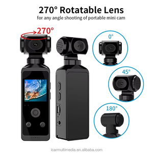 Well Liked 5K Handheld Pocket Camera EIS With 270&deg; Rotated Lens and 1.3&quot; LCD, Support Wifi, <strong>Microphone</strong>, 30M Waterproof Case - Product Image 2