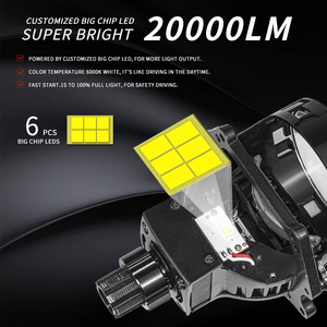 ร้อนขาย P50 55วัตต์สูงลำแสง Led โปรเจคเตอร์ Bi เลเซอร์คู่สำหรับรถไม่ทำลาย3.0นิ้วชามคู่สองนำเลนส์โปรเจคเตอร์ - Product Image 2